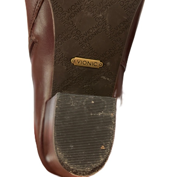 VIONIC Women's Trinity Boots Chocolate Brown Leather‎ Size 9 Booties Ankle Boot - Picture 10 of 12